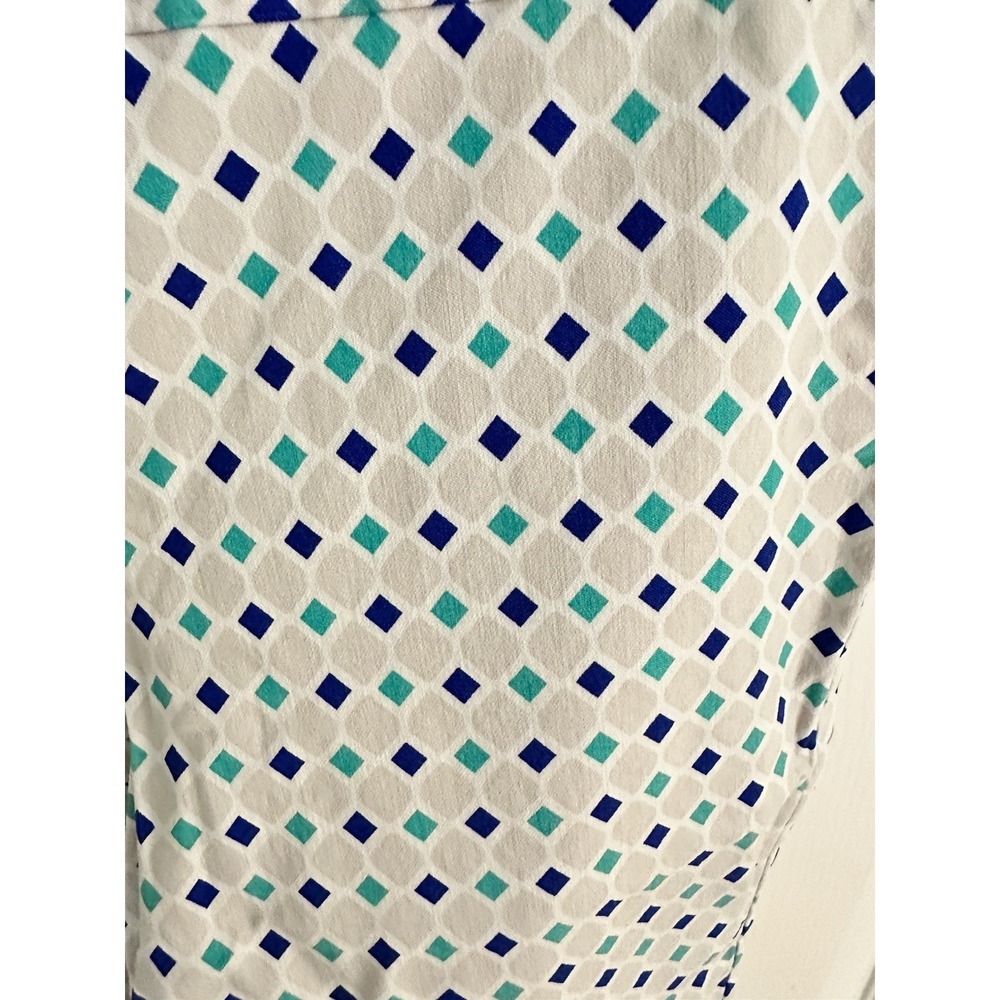 Krazy Larry Pull On Pants Cropped Straight Leg Diamond Pattern Women's 10 - Picture 3 of 7
